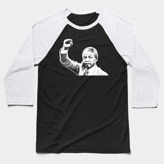 Nelson Mandela Baseball T-Shirt by UrbanLifeApparel